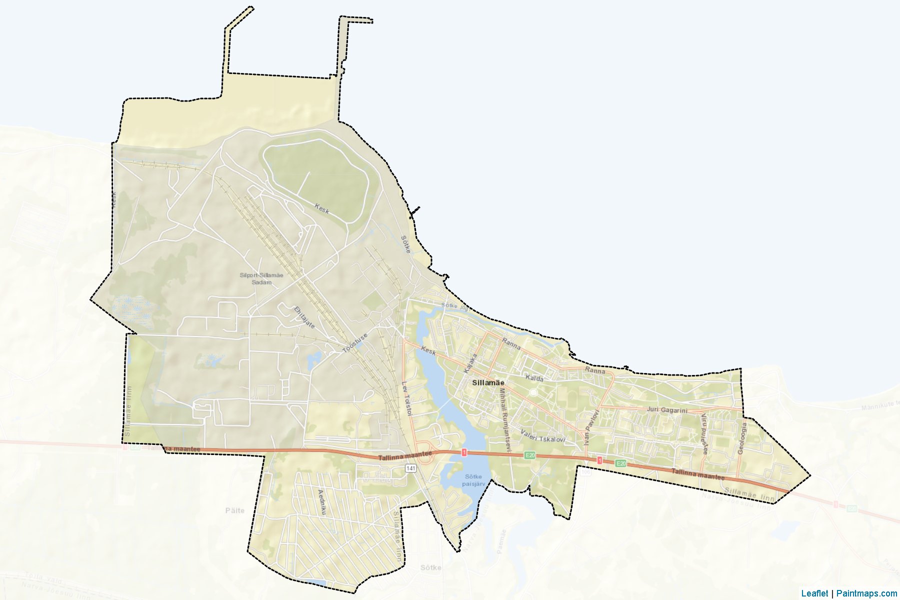 Muestras de recorte de mapas Sillamäe (Ida-Viru)-2