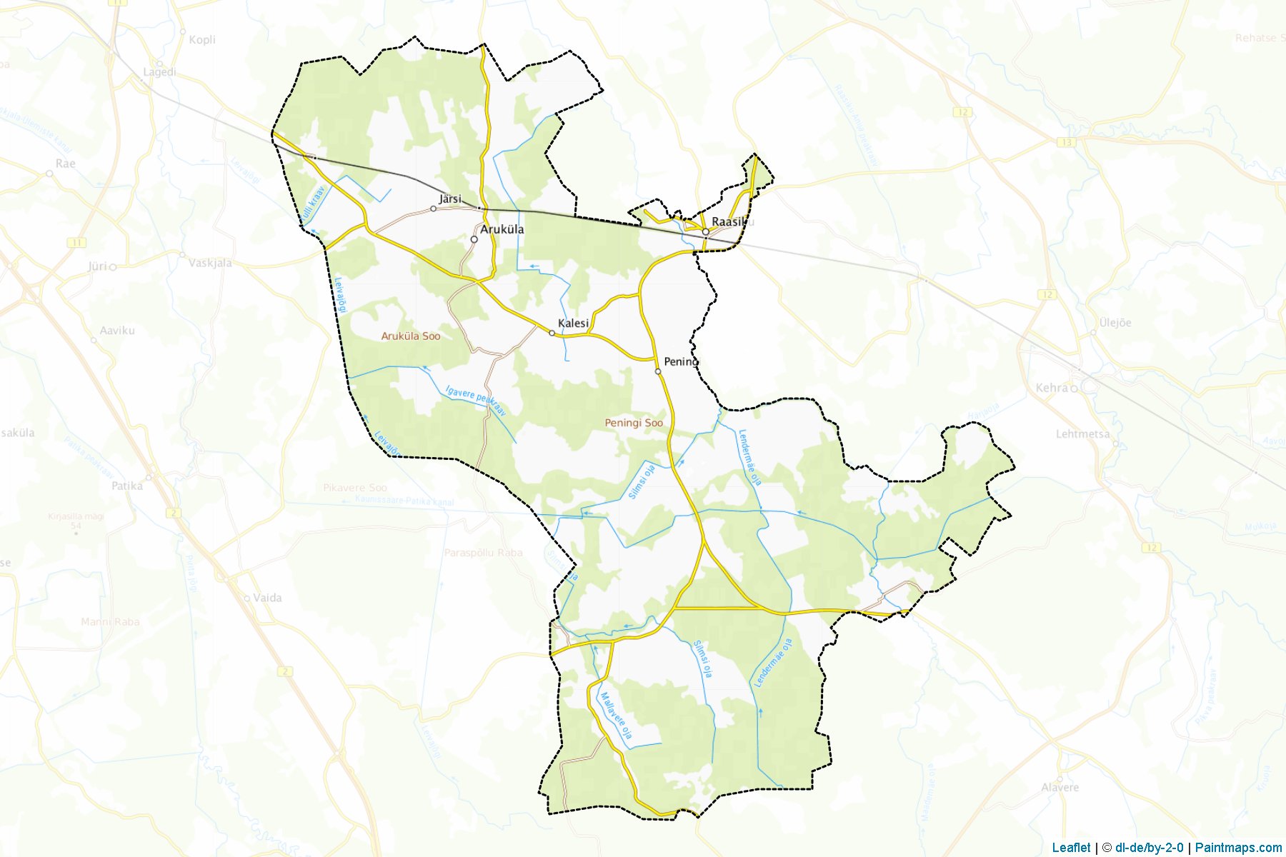 Muestras de recorte de mapas Raasiku (Harju)-1