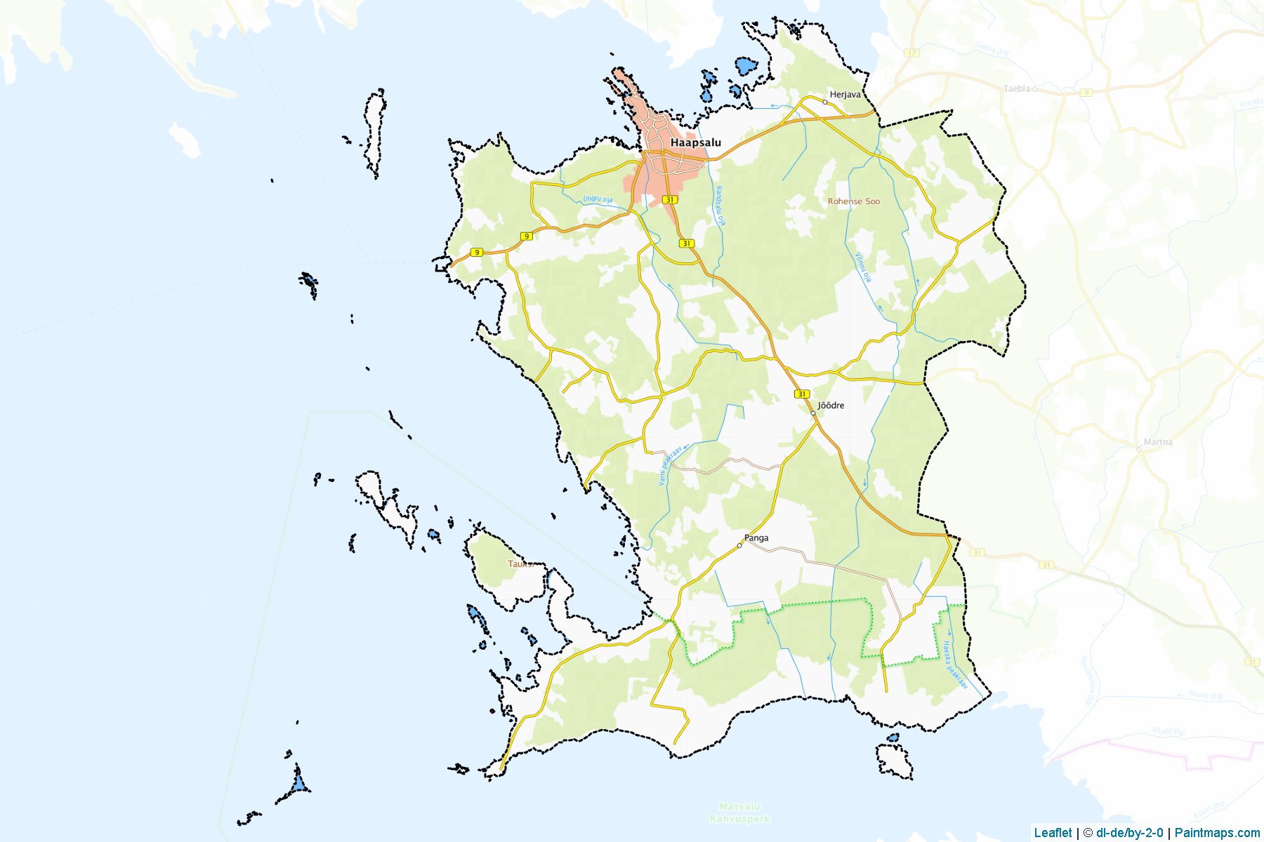 Muestras de recorte de mapas Haapsalu (Lääne)-1