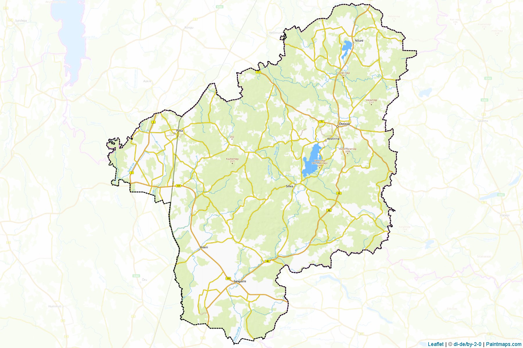 Muestras de recorte de mapas Otepää (Valga)-1