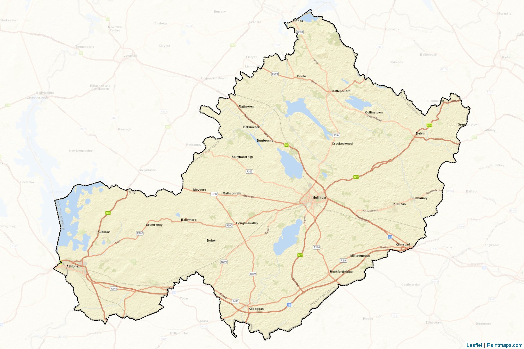 Westmeath (Westmeath) Map Cropping Samples-2