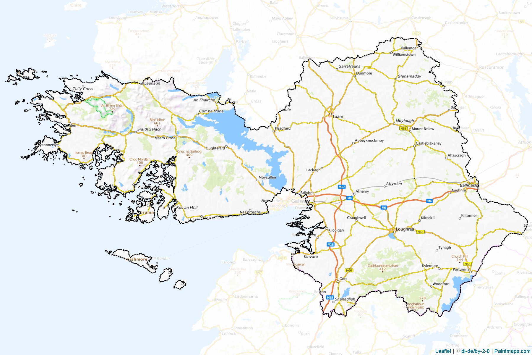 Muestras de recorte de mapas Galway (Galway)-1