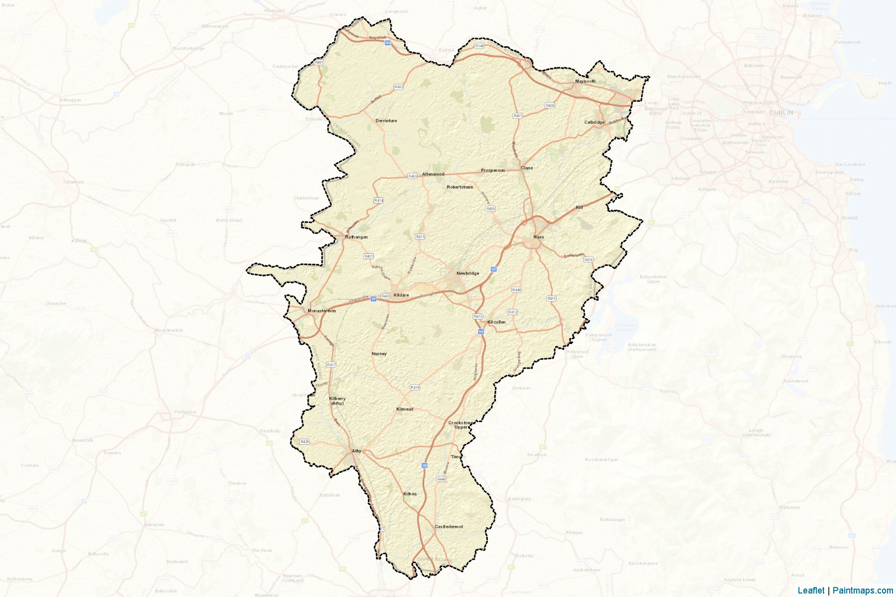 Muestras de recorte de mapas Kildare (Kildare)-2