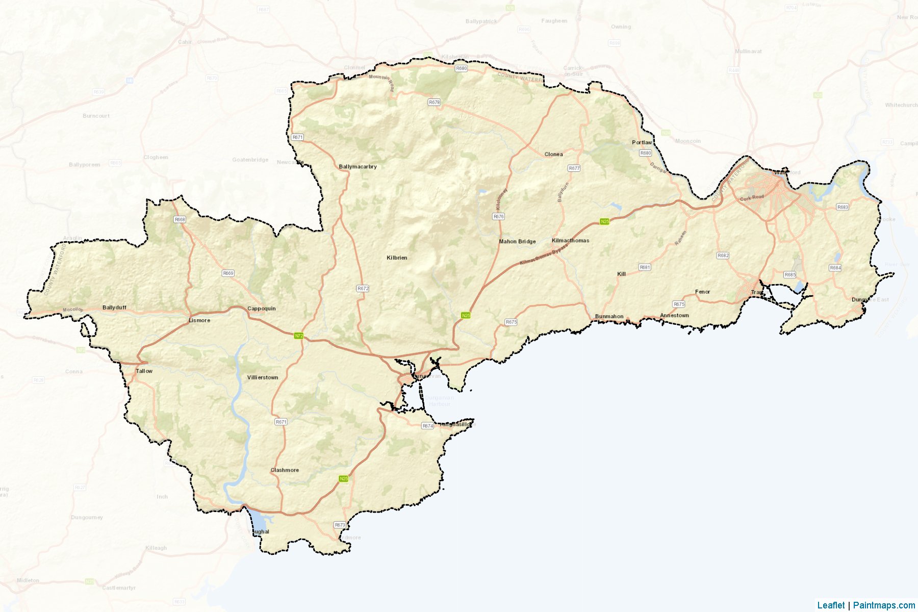 Muestras de recorte de mapas Waterford (Waterford)-2