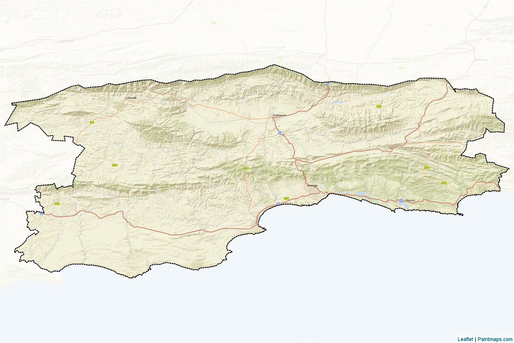 Garden Route District Municipality (Western Cape) Map Cropping Samples-2