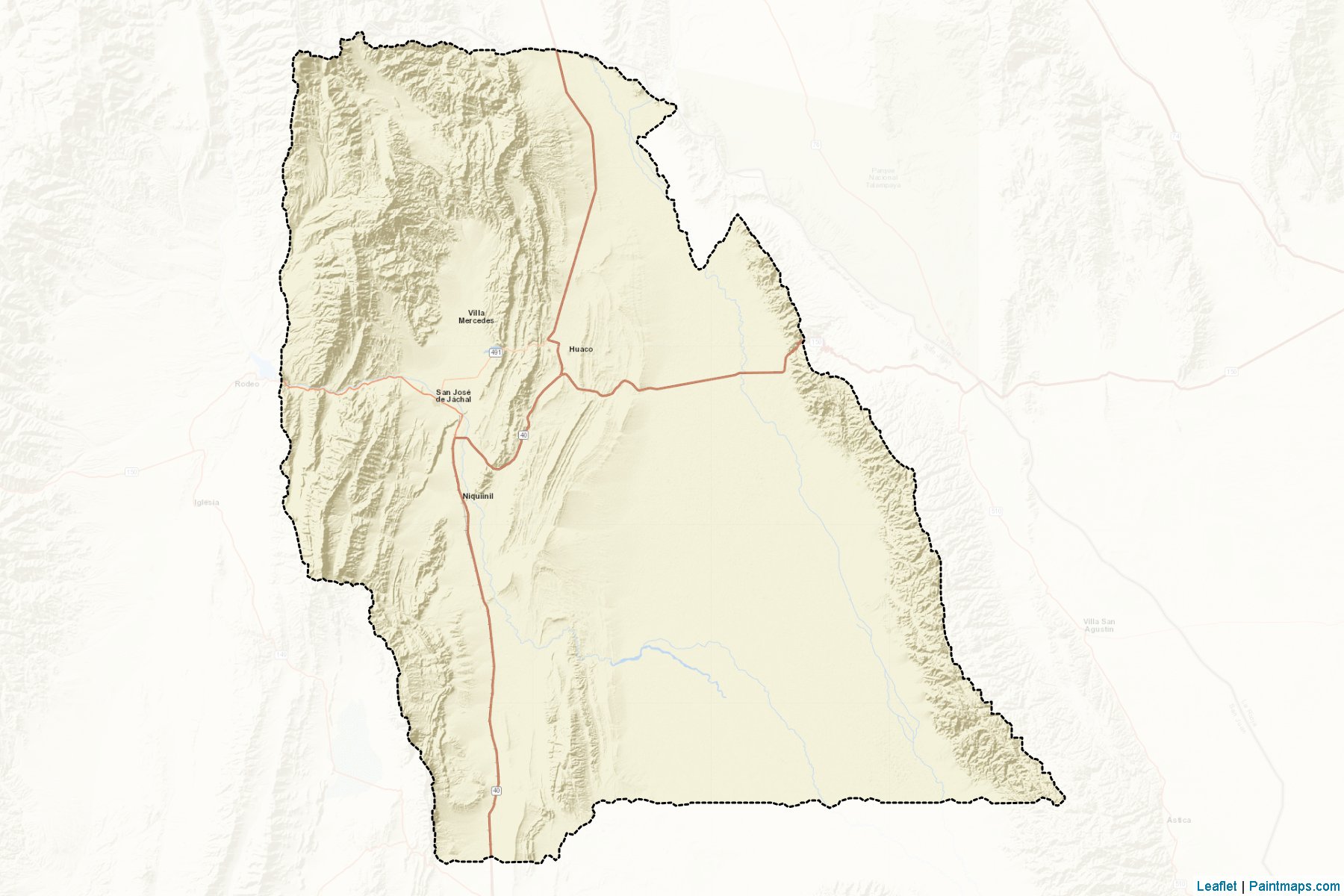 Jáchal (San Juan Province) Map Cropping Samples-2