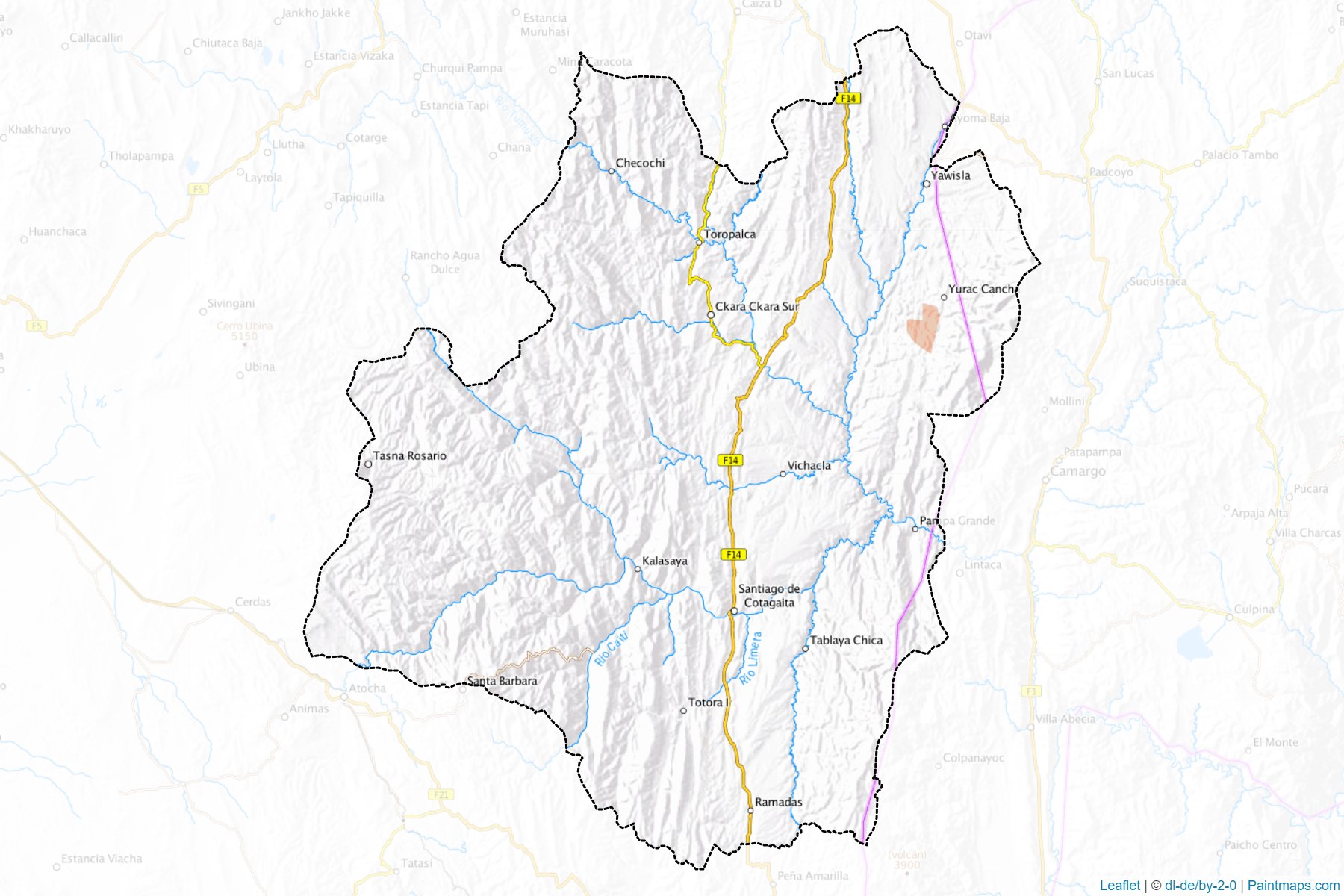 Muestras de recorte de mapas Nor Chichas (Potosí)-1