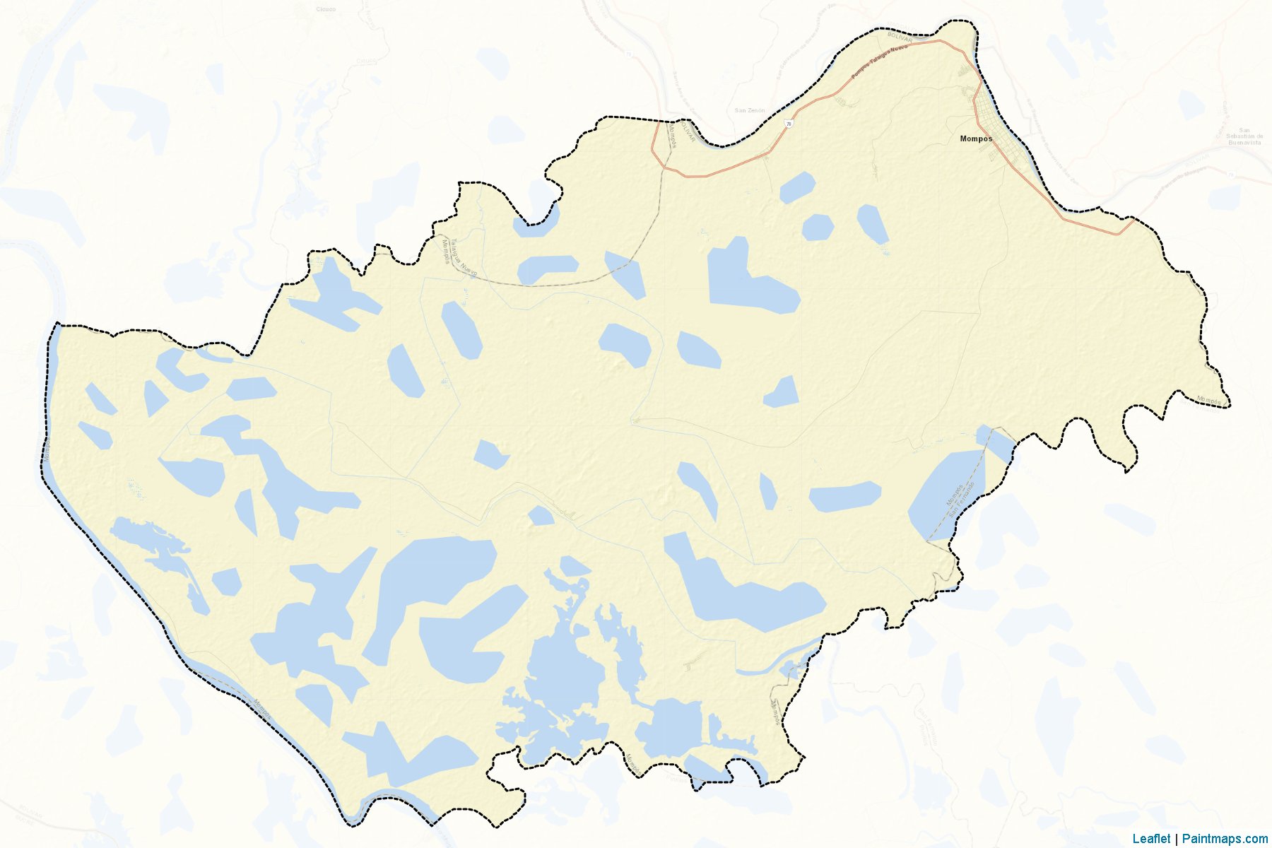 Muestras de recorte de mapas Mompós (Bolívar)-2