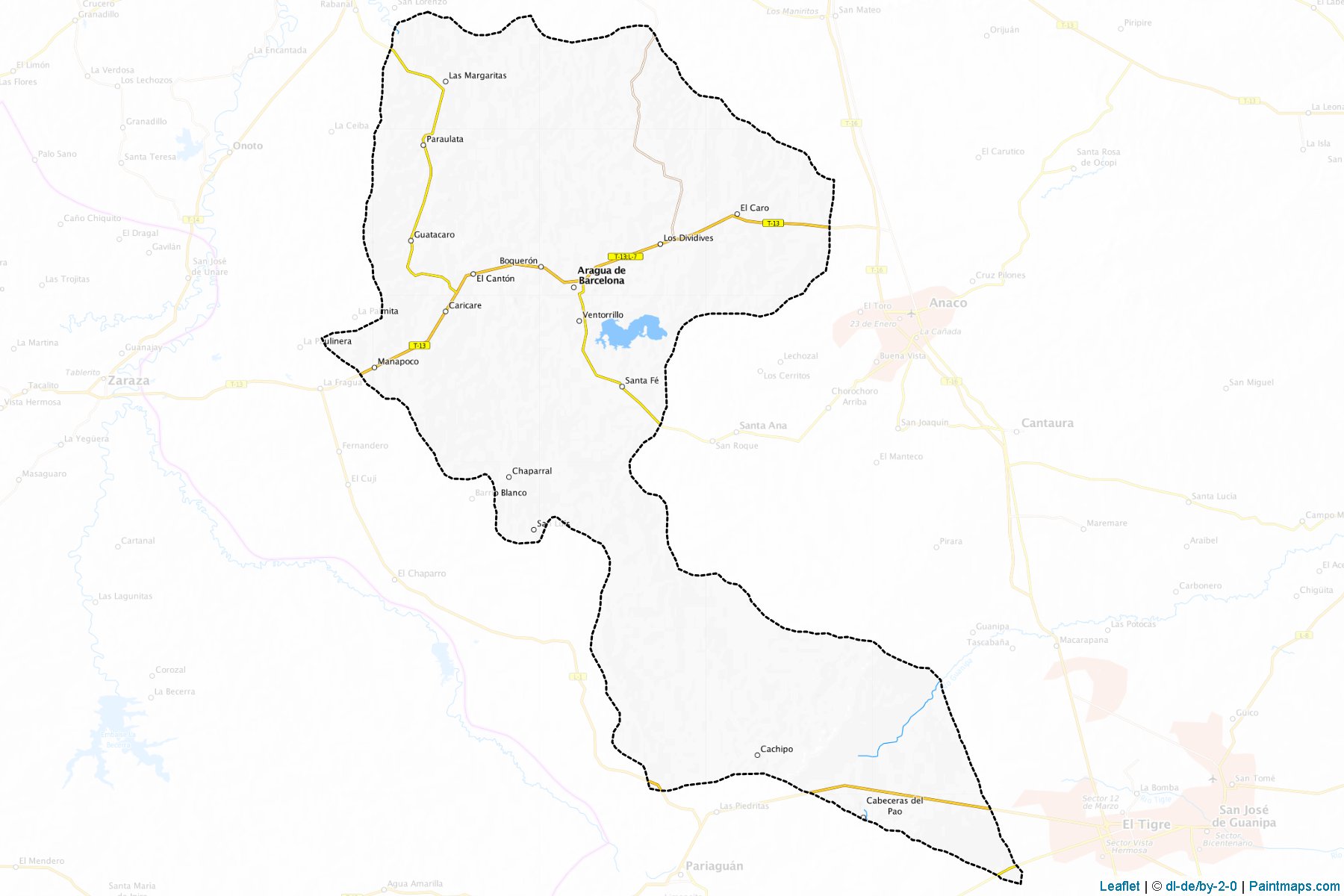 Muestras de recorte de mapas Aragua (Anzoátegui)-1