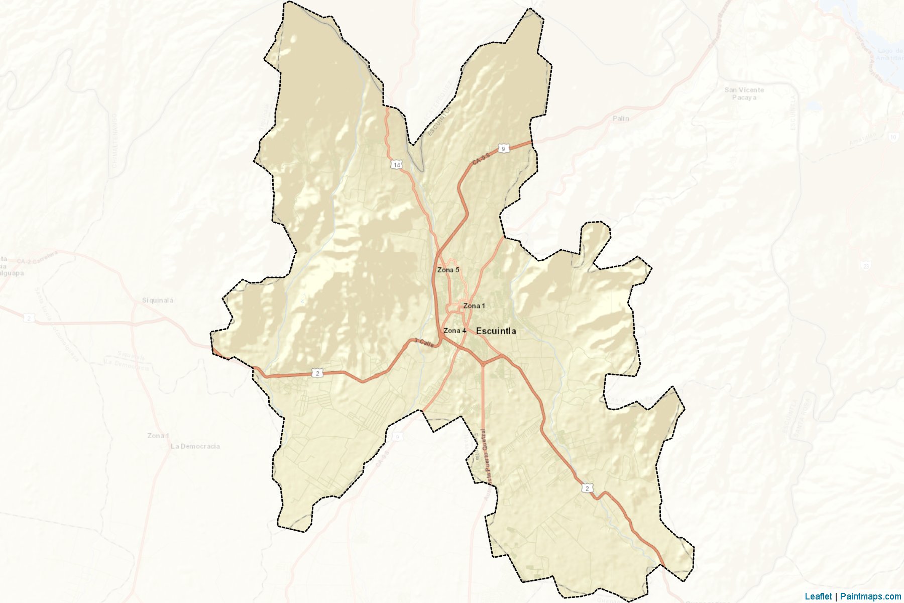 Muestras de recorte de mapas Escuintla (Escuintla)-2