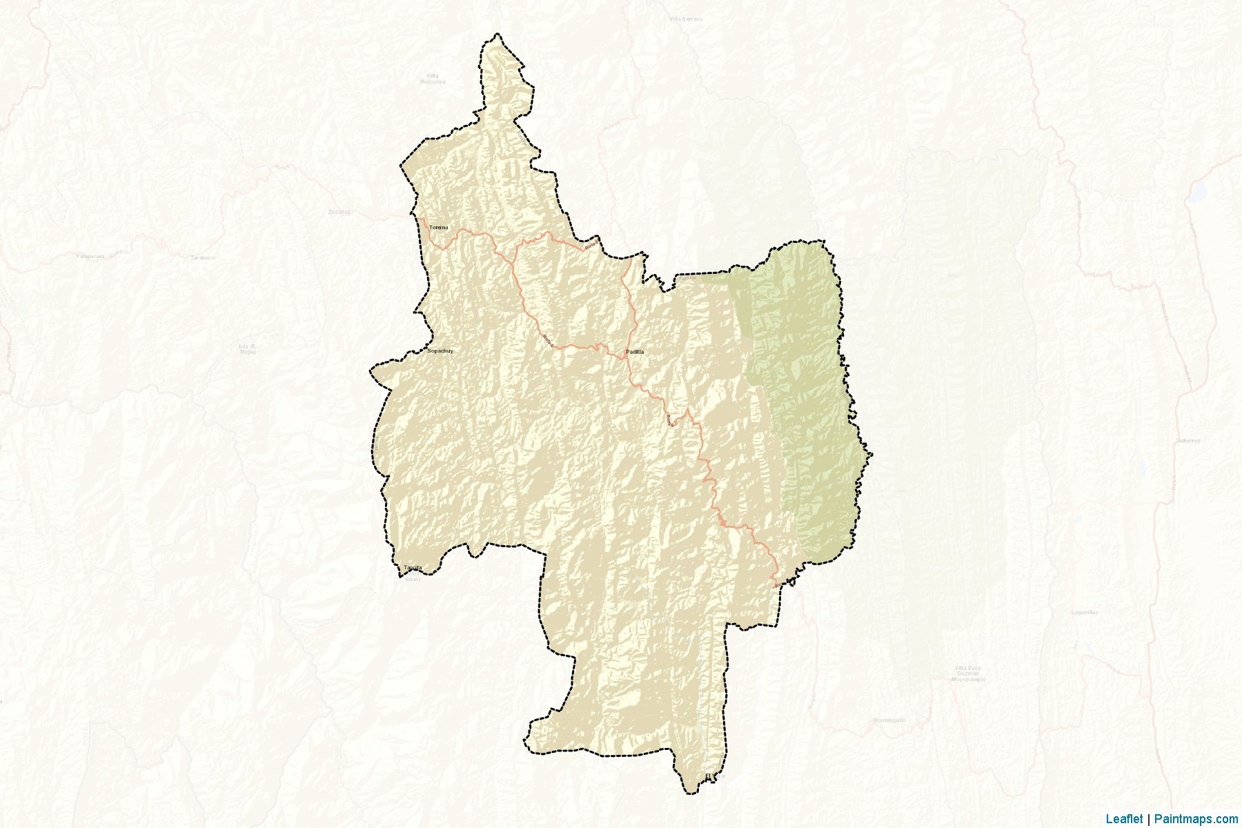 Muestras de recorte de mapas Tomina (Chuquisaca)-2