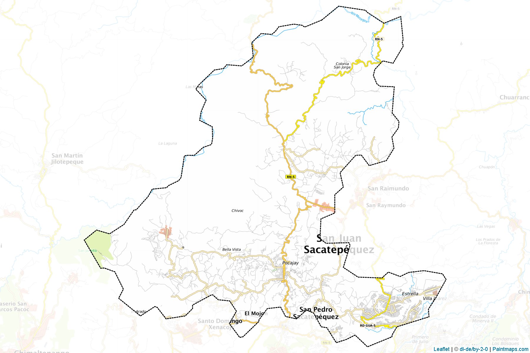 Muestras de recorte de mapas San Juan Sacatepequez (Guatemala)-1