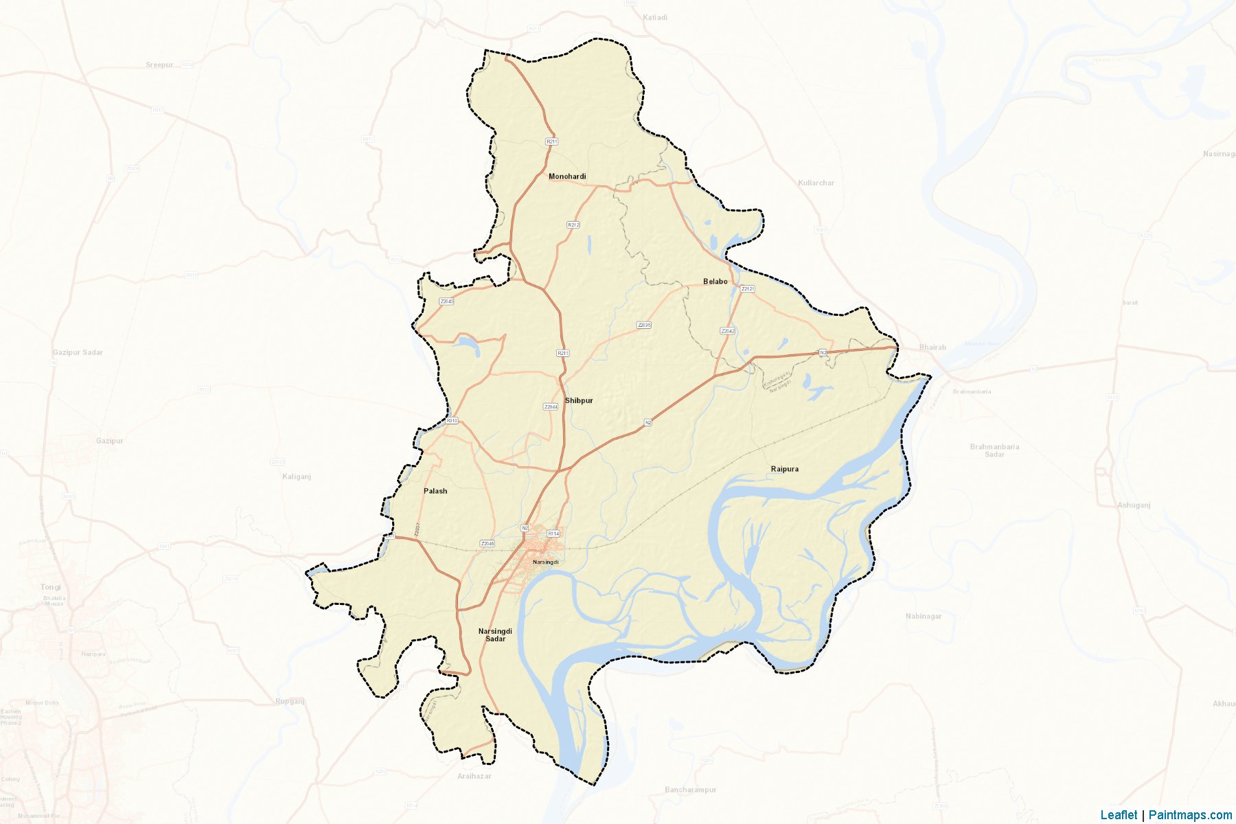 Narsingdi (Dhaka) Map Cropping Samples-2