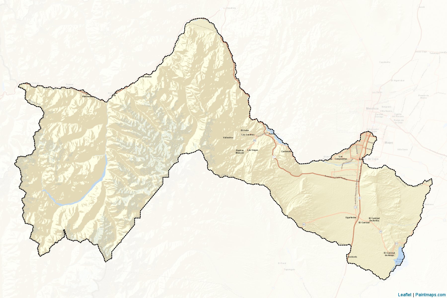 Lujan De Cuyo (Mendoza eyaleti) Haritası Örnekleri-2