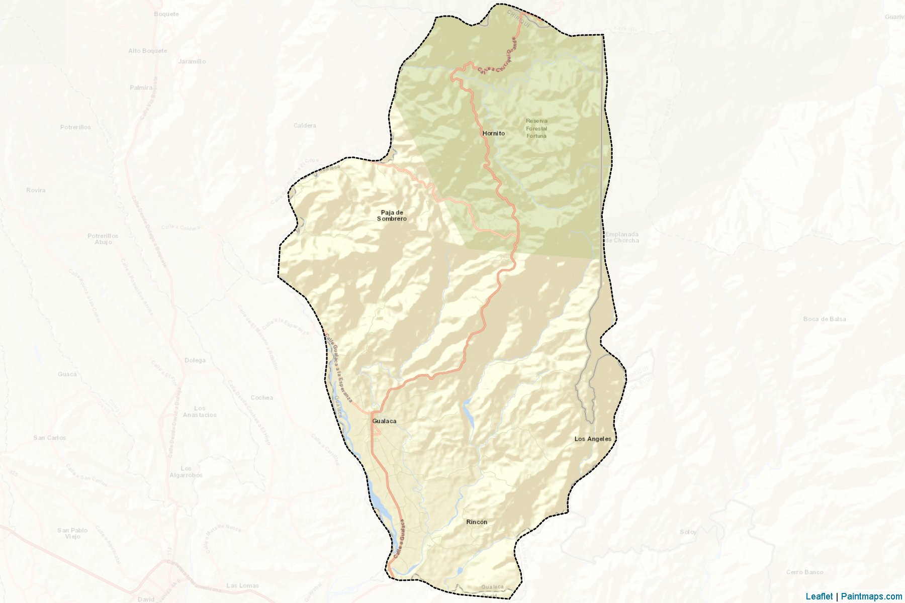 Muestras de recorte de mapas Gualaca (Chiriquí)-2