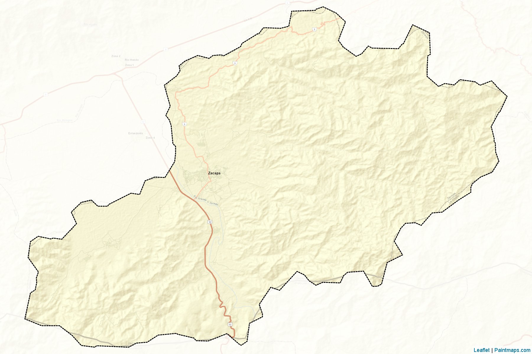 Muestras de recorte de mapas Zacapa (Zacapa)-2