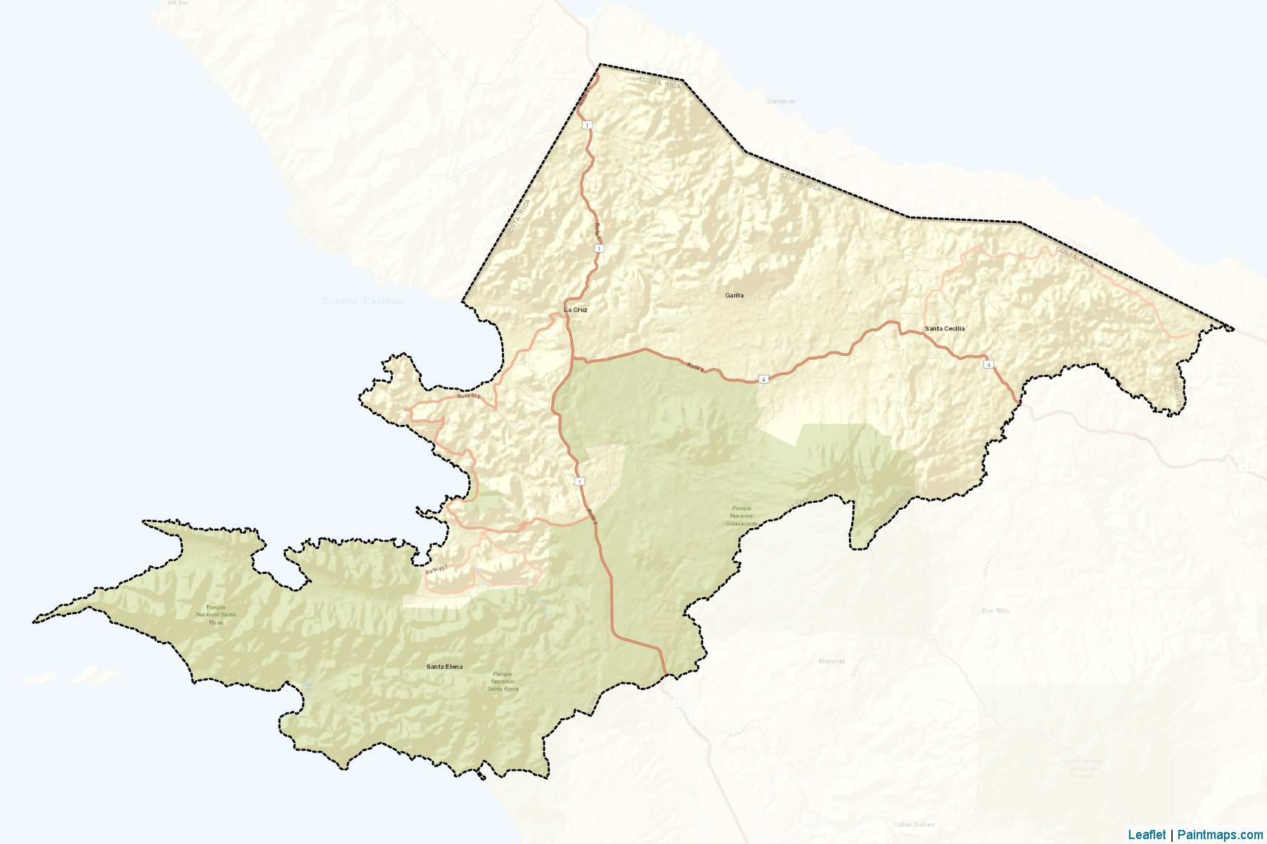 Muestras de recorte de mapas La Cruz (Guanacaste)-2