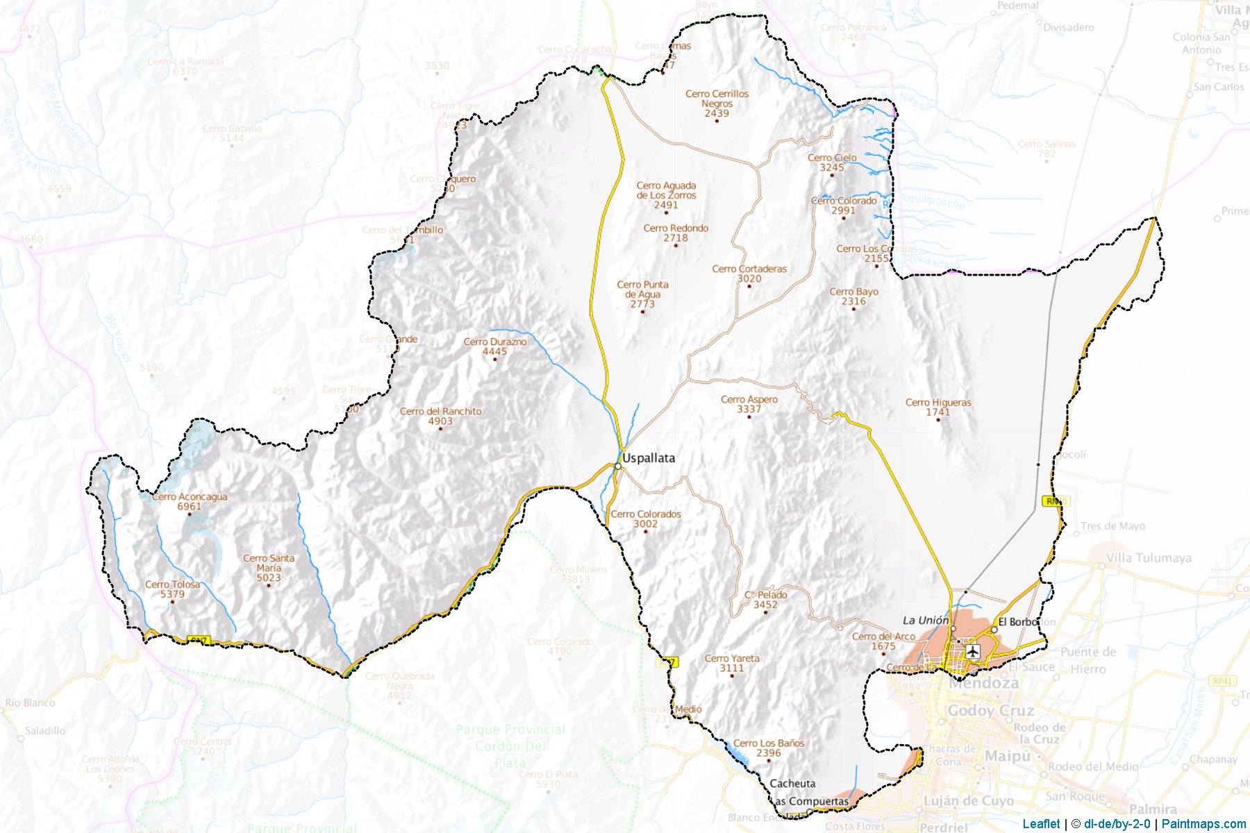 Las Heras (Mendoza) Map Cropping Samples-1