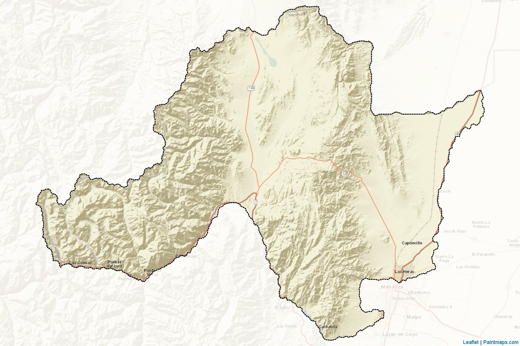 Las Heras (Mendoza) Map Cropping Samples-2