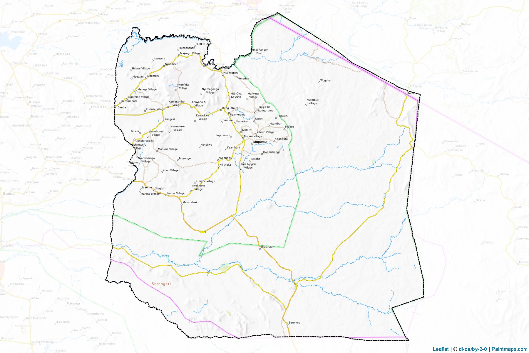 Muestras de recorte de mapas Serengeti (Mara)-1