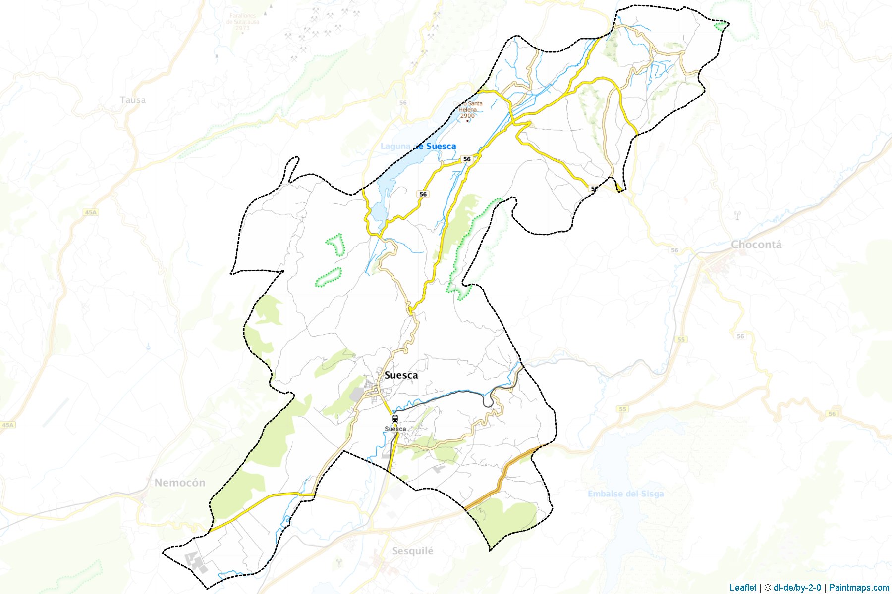 Suesca (Cundinamarca) Haritası Örnekleri-1