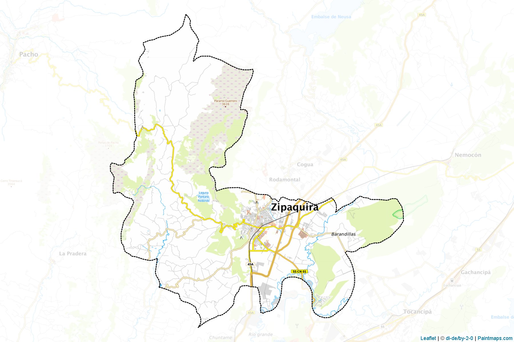 Zipaquirá (Cundinamarca) Map Cropping Samples-1