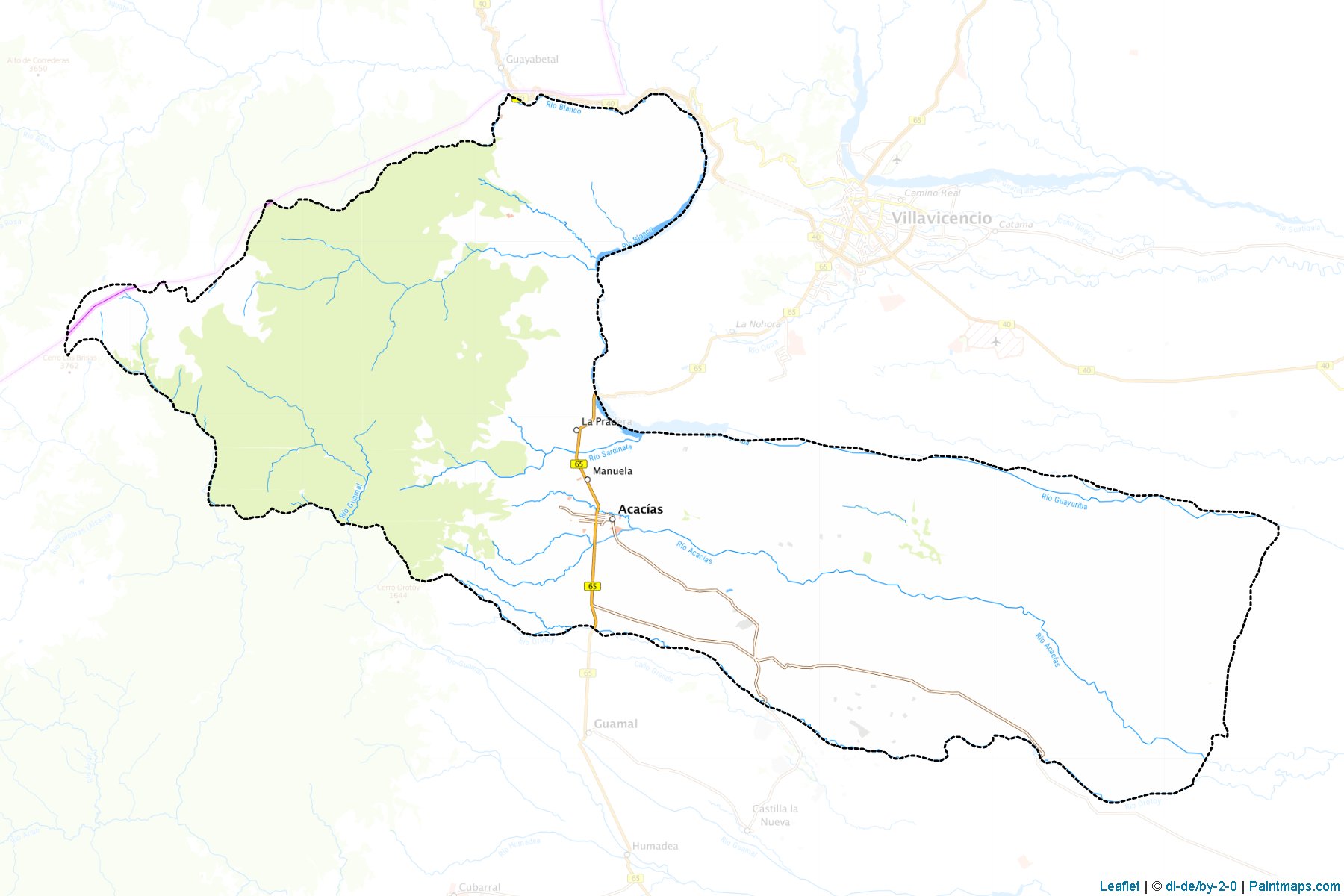 Muestras de recorte de mapas Acacías (Meta)-1