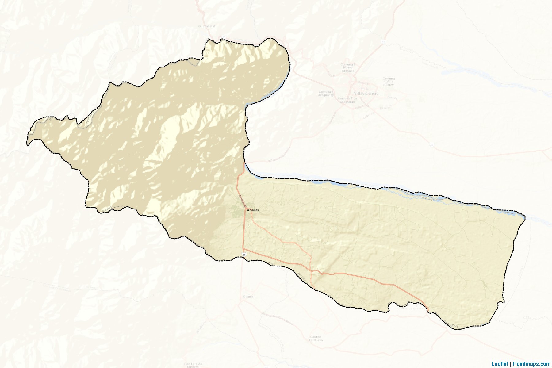 Muestras de recorte de mapas Acacías (Meta)-2