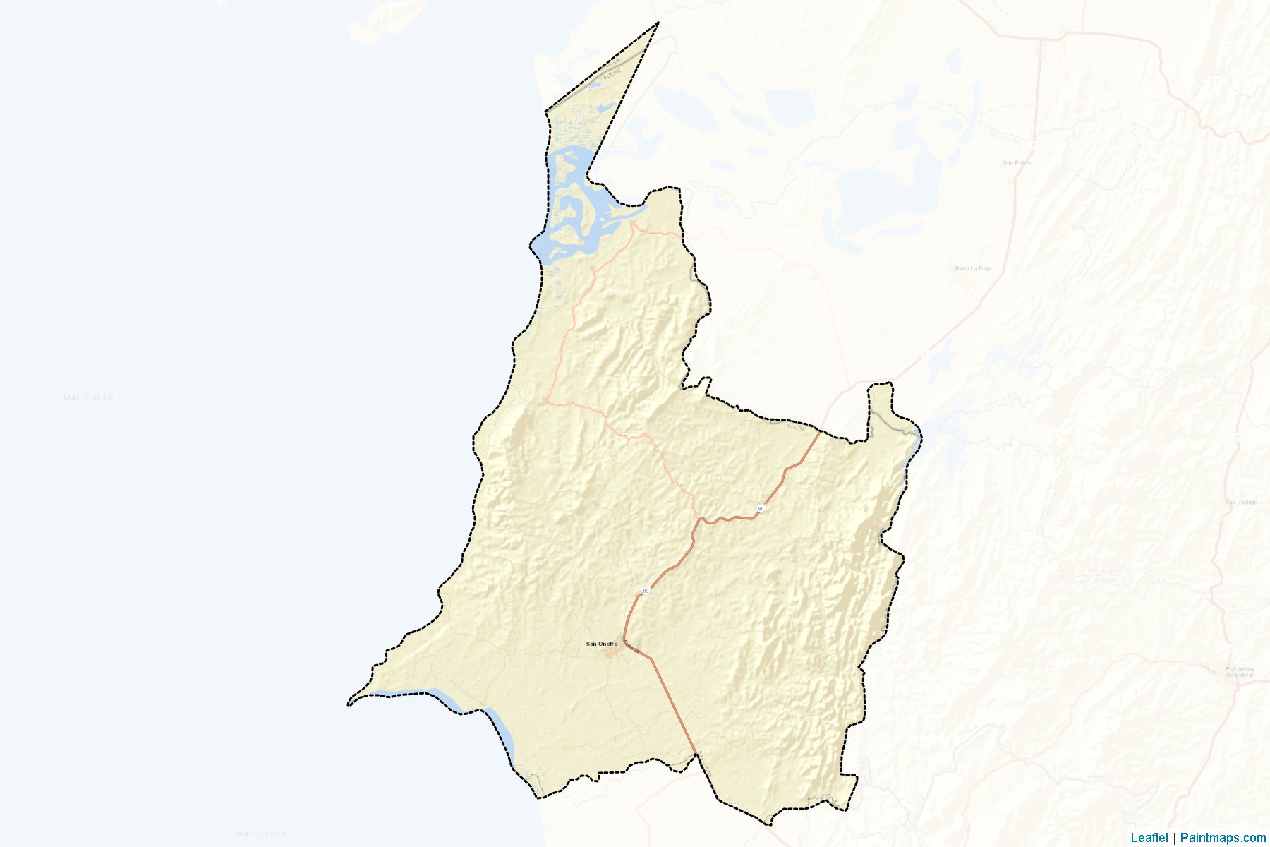 San Onofre (Sucre) Map Cropping Samples-2