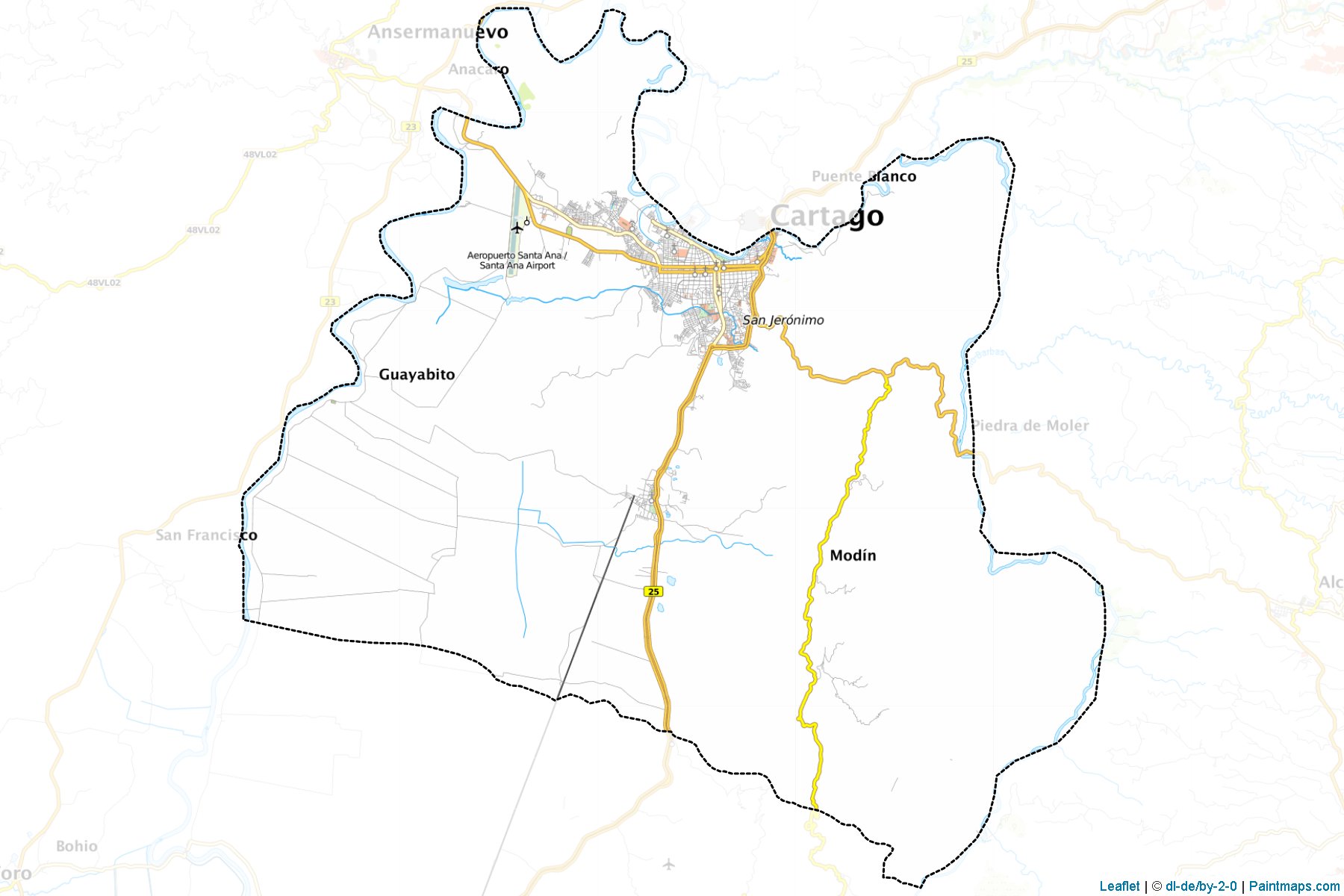 Cartago (Valle del Cauca) Map Cropping Samples-1