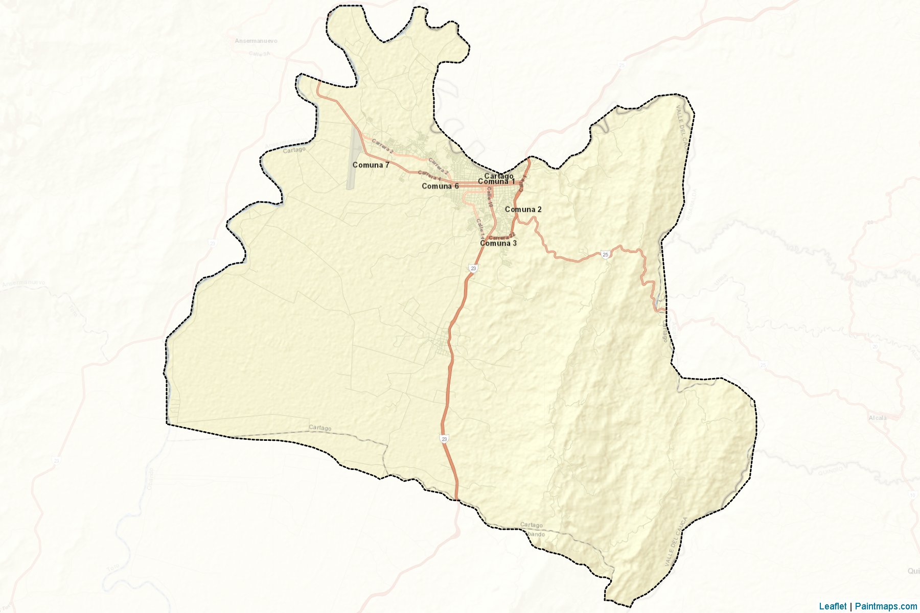 Cartago (Valle del Cauca) Map Cropping Samples-2