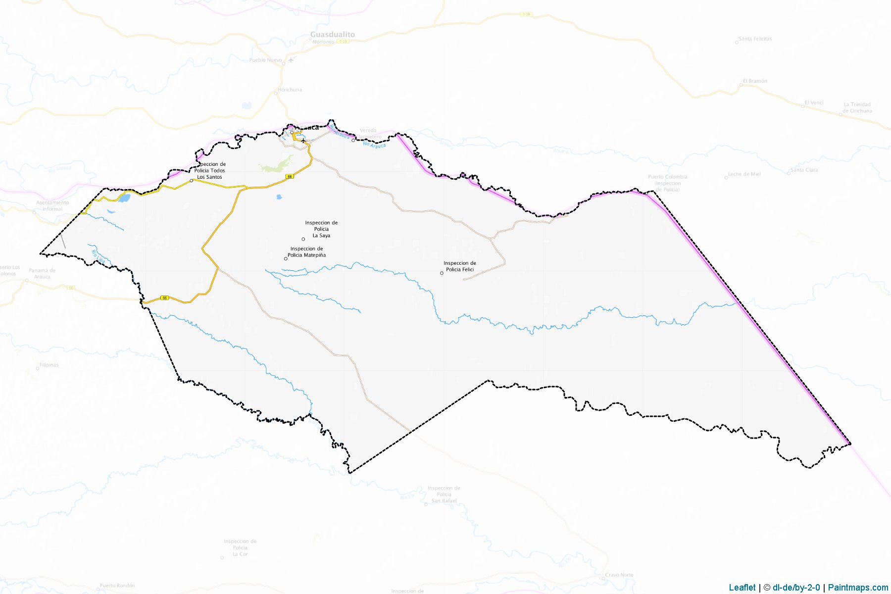 Muestras de recorte de mapas Arauca (Arauca)-1