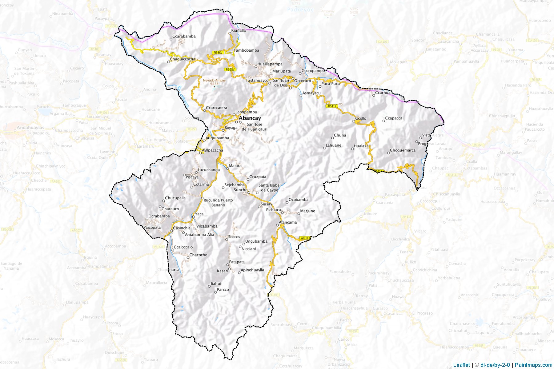 Abancay (Apurimac) Map Cropping Samples-1