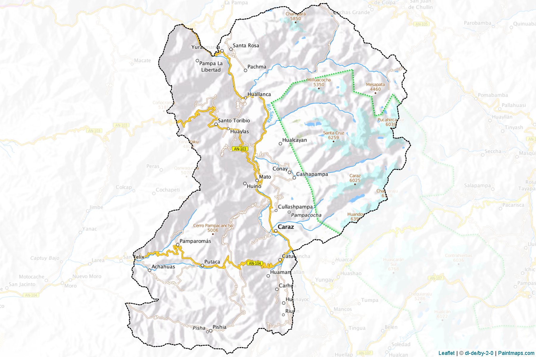 Huaylas (Ancash) Map Cropping Samples-1