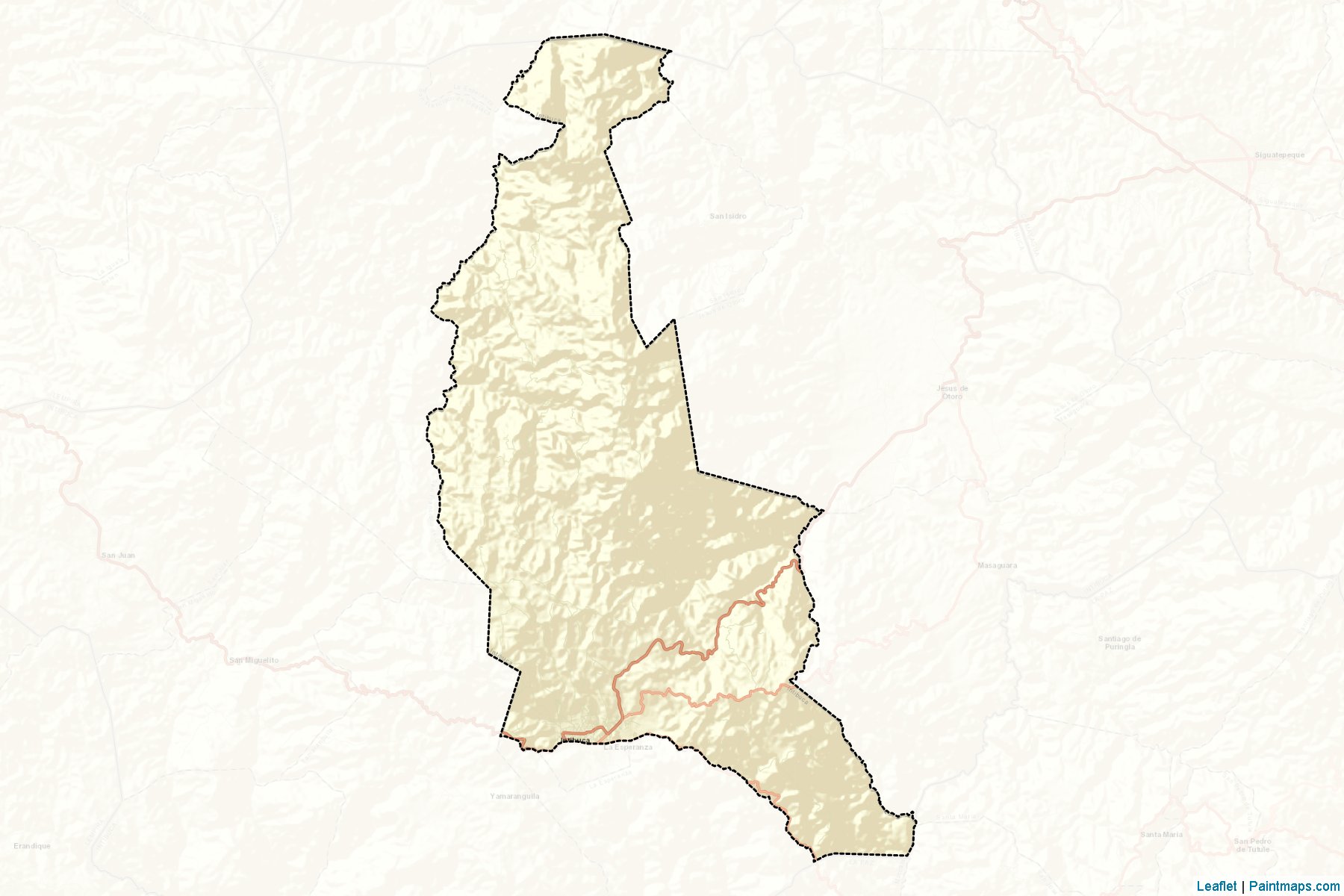 Muestras de recorte de mapas Intibuca (Intibucá)-2