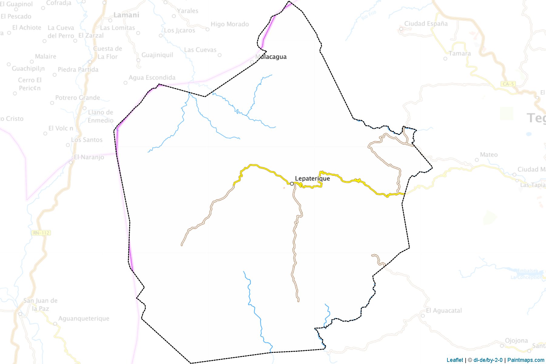 Muestras de recorte de mapas Lepaterique (Francisco Morazán)-1