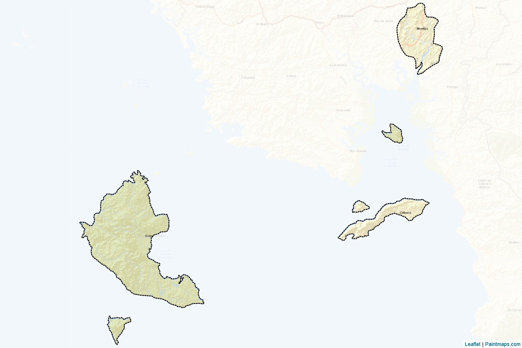 Muestras de recorte de mapas Montijo (Veraguas)-2