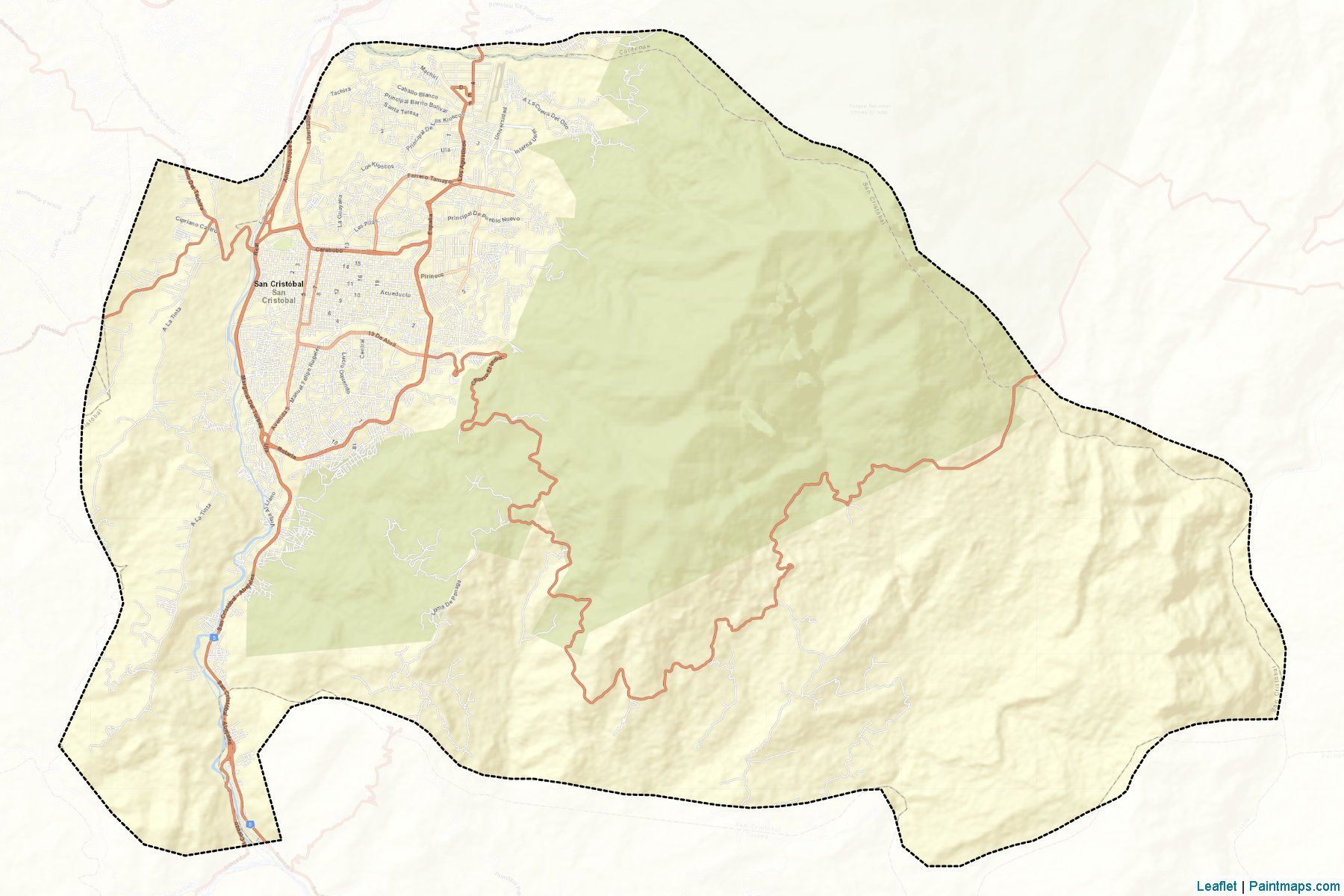 Muestras de recorte de mapas San Cristobal (Táchira)-2