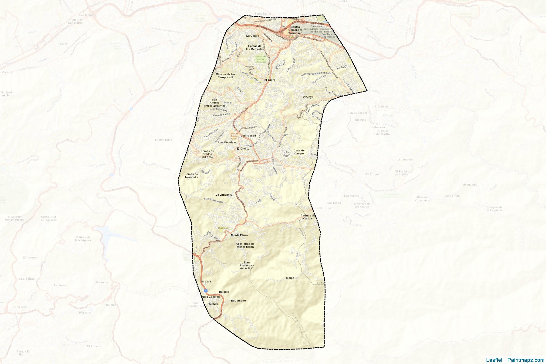 Muestras de recorte de mapas Baruta (Miranda)-2