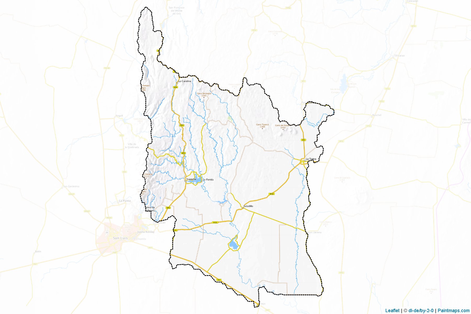 Coronel Pringles (San Luis) Map Cropping Samples-1