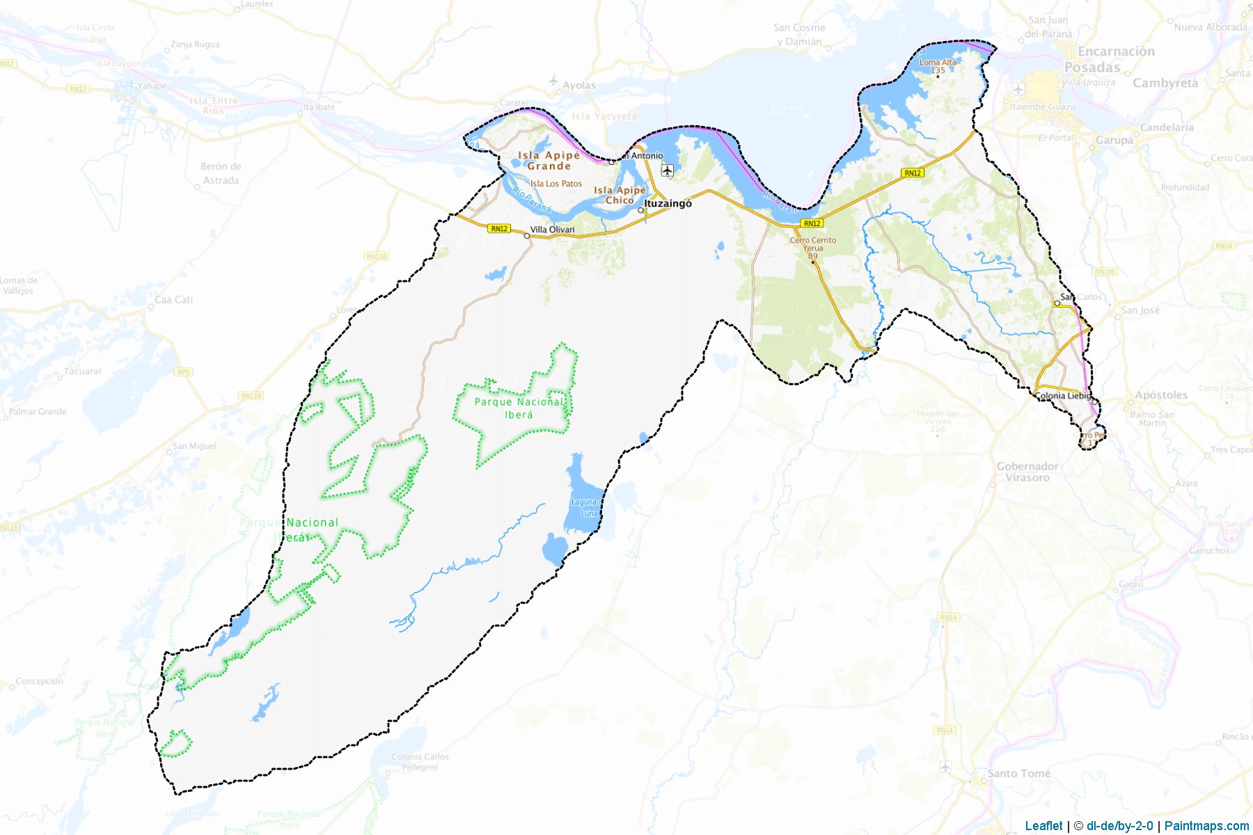 Muestras de recorte de mapas Ituzaingo (Corrientes)-1