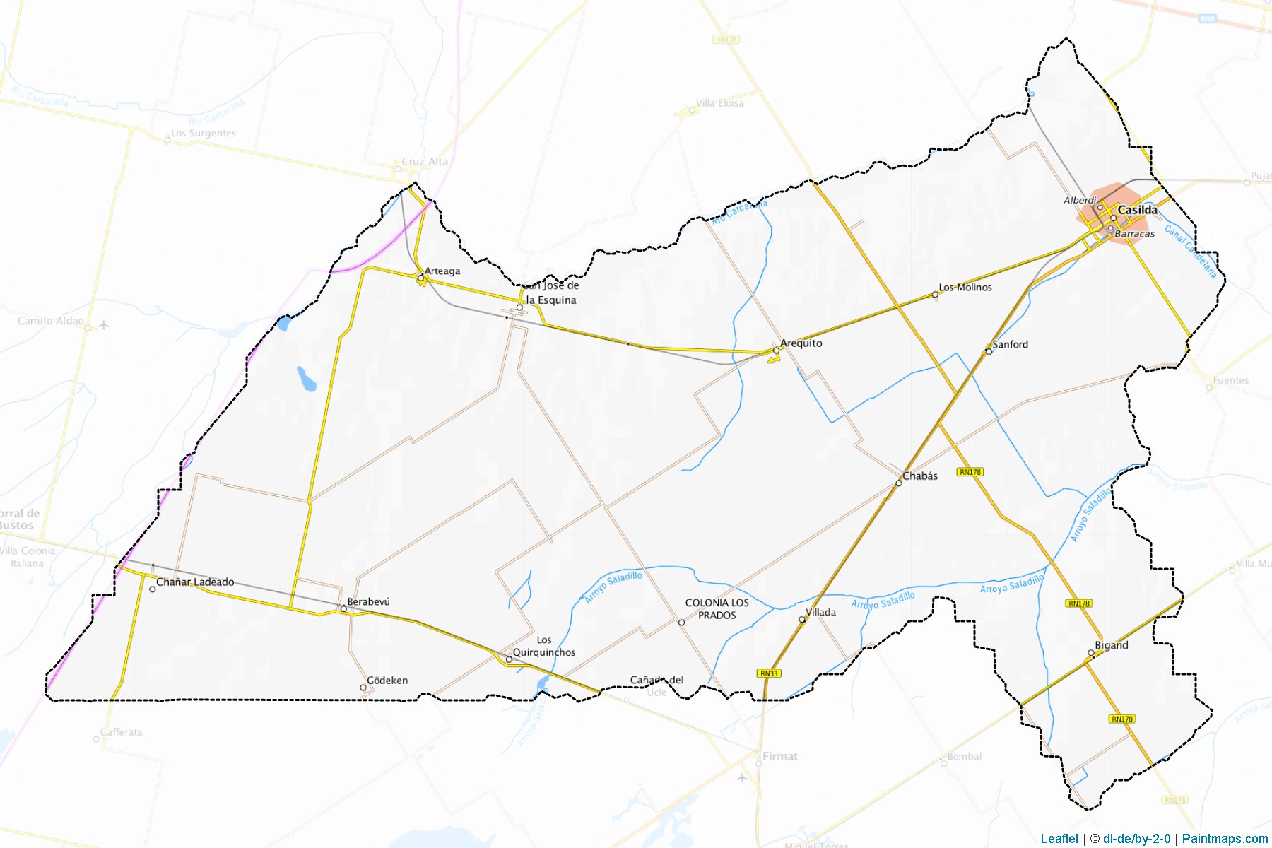 Caseros (Santa Fe Province) Map Cropping Samples-1