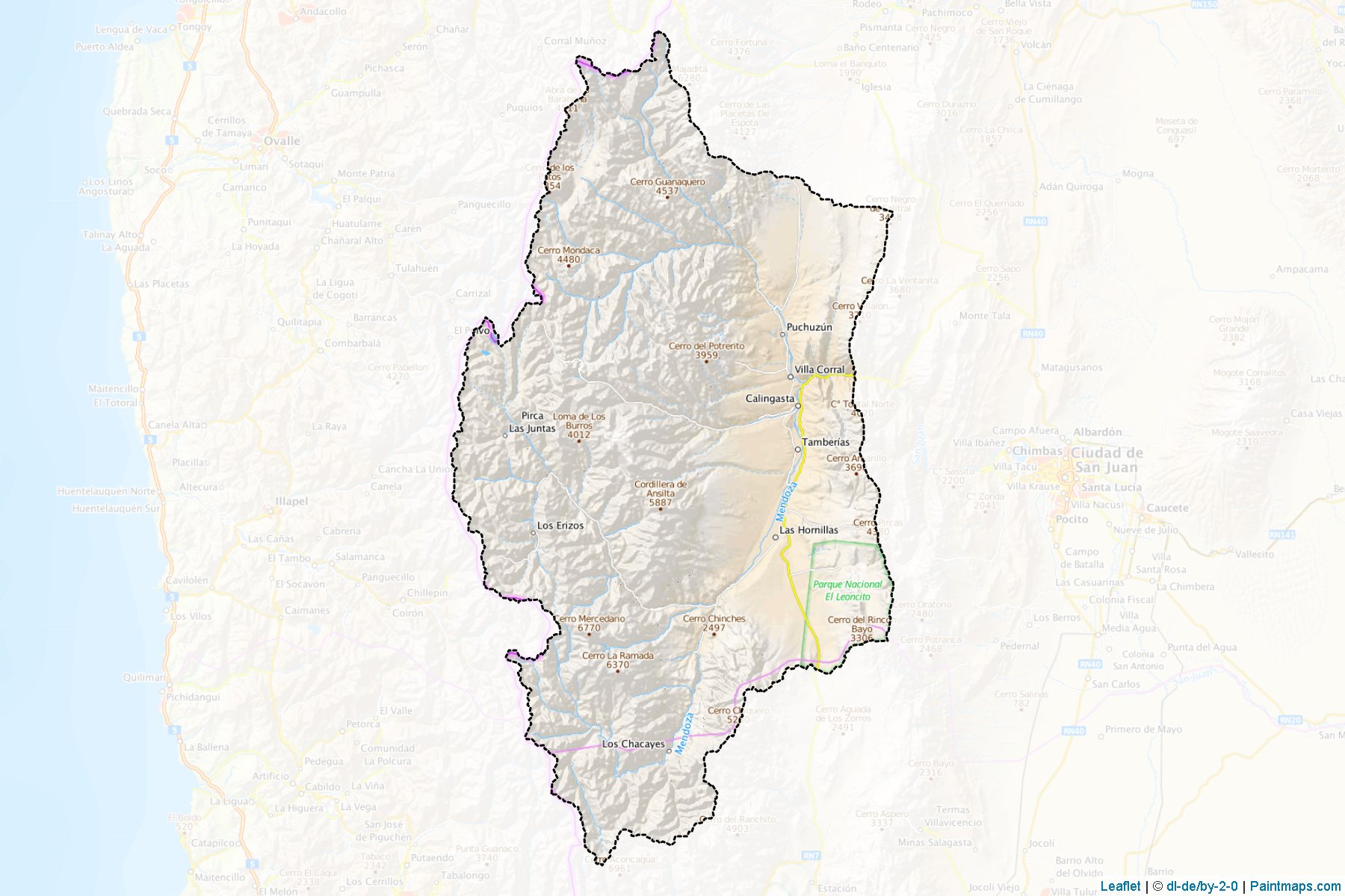 Calingasta (San Juan Province) Map Cropping Samples-1