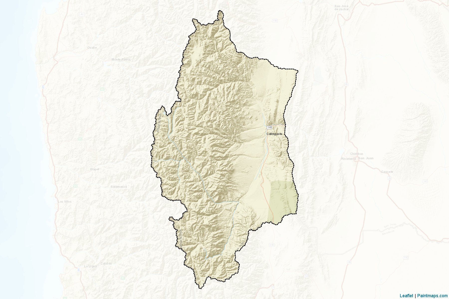 Calingasta (San Juan Province) Map Cropping Samples-2