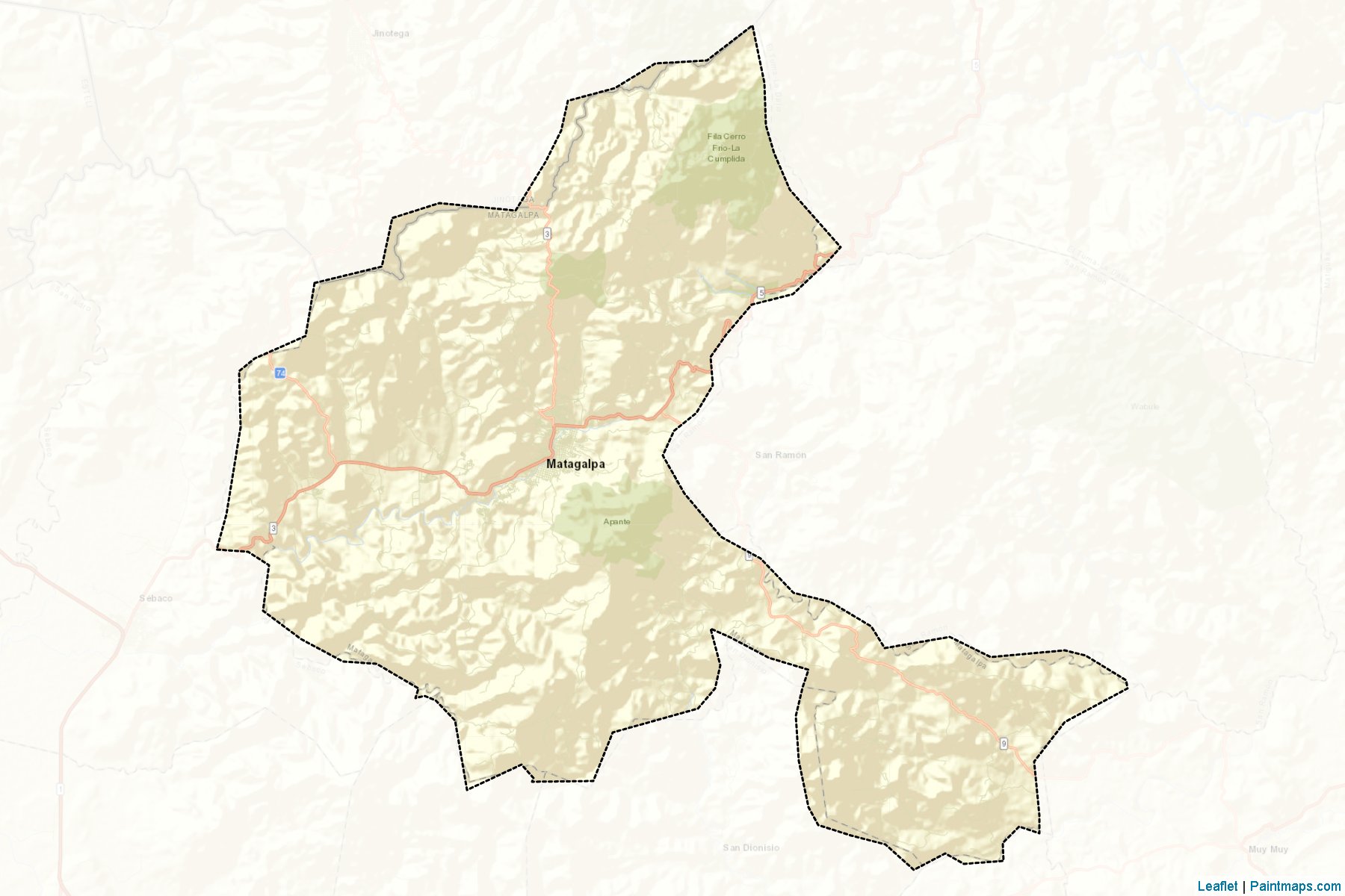 Matagalpa (Matagalpa) Map Cropping Samples-2