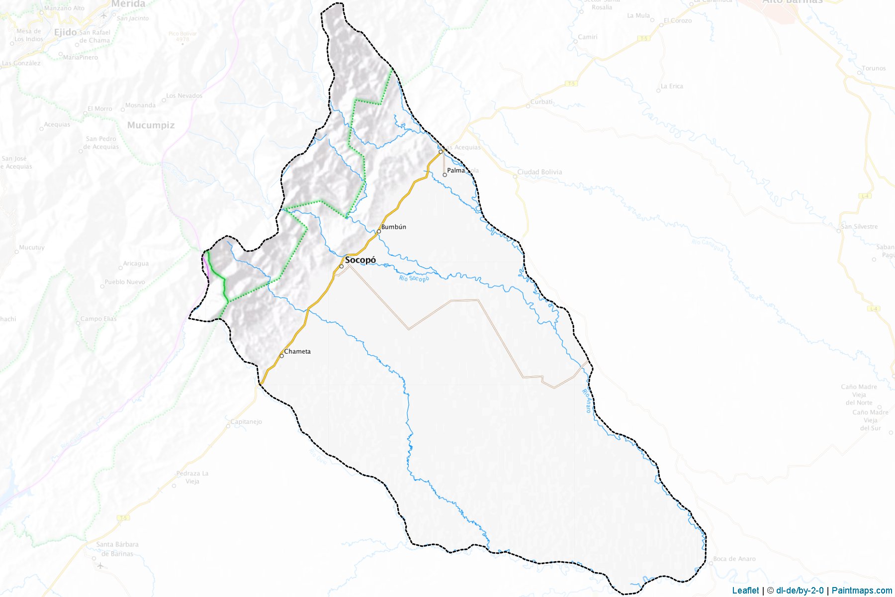 Muestras de recorte de mapas Antonio Jose De Sucre (Barinas)-1