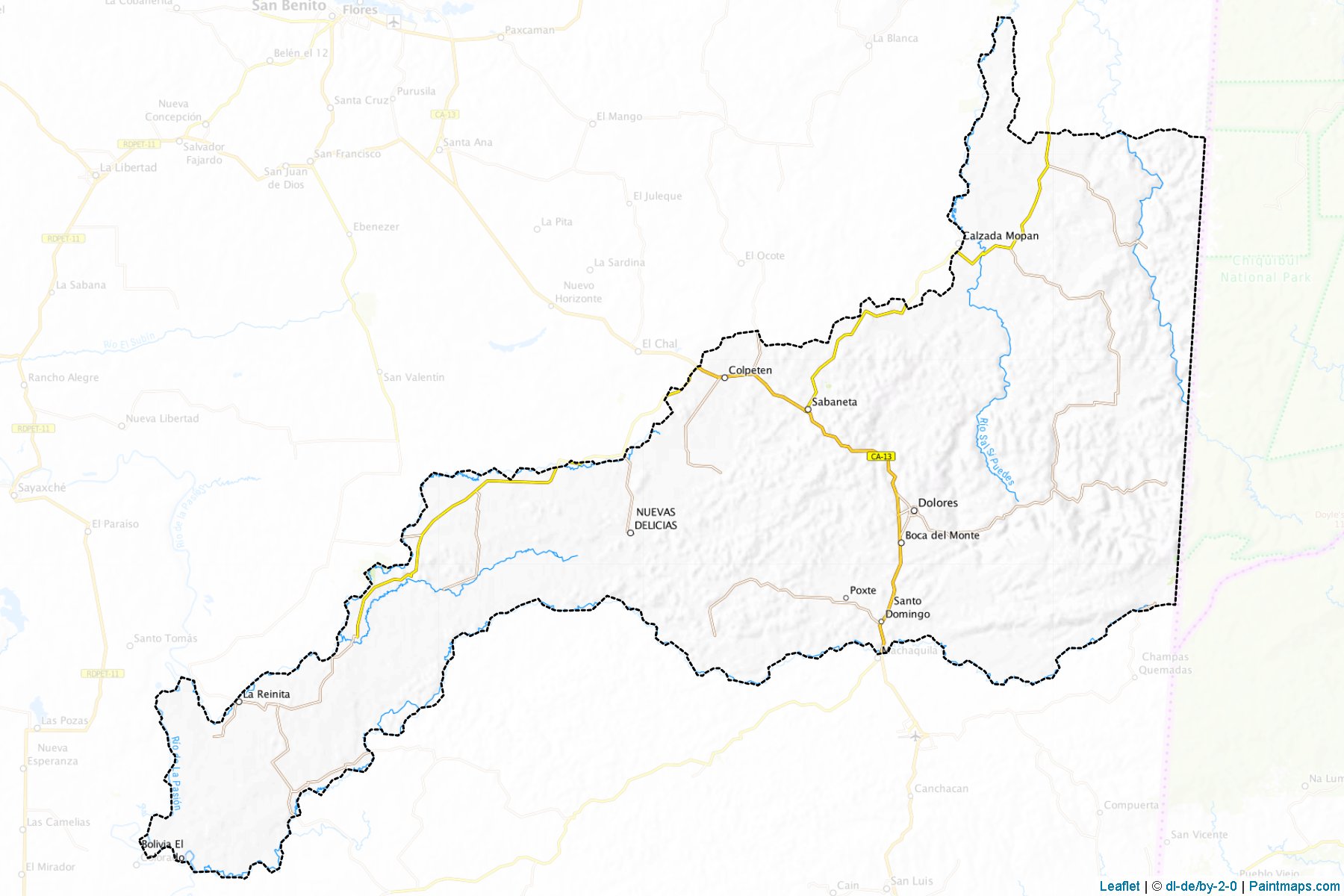 Muestras de recorte de mapas Dolores (Petén)-1