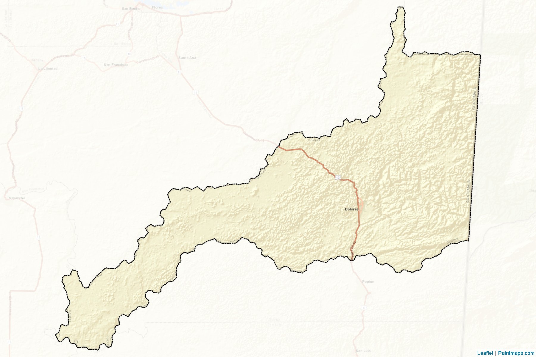 Muestras de recorte de mapas Dolores (Petén)-2