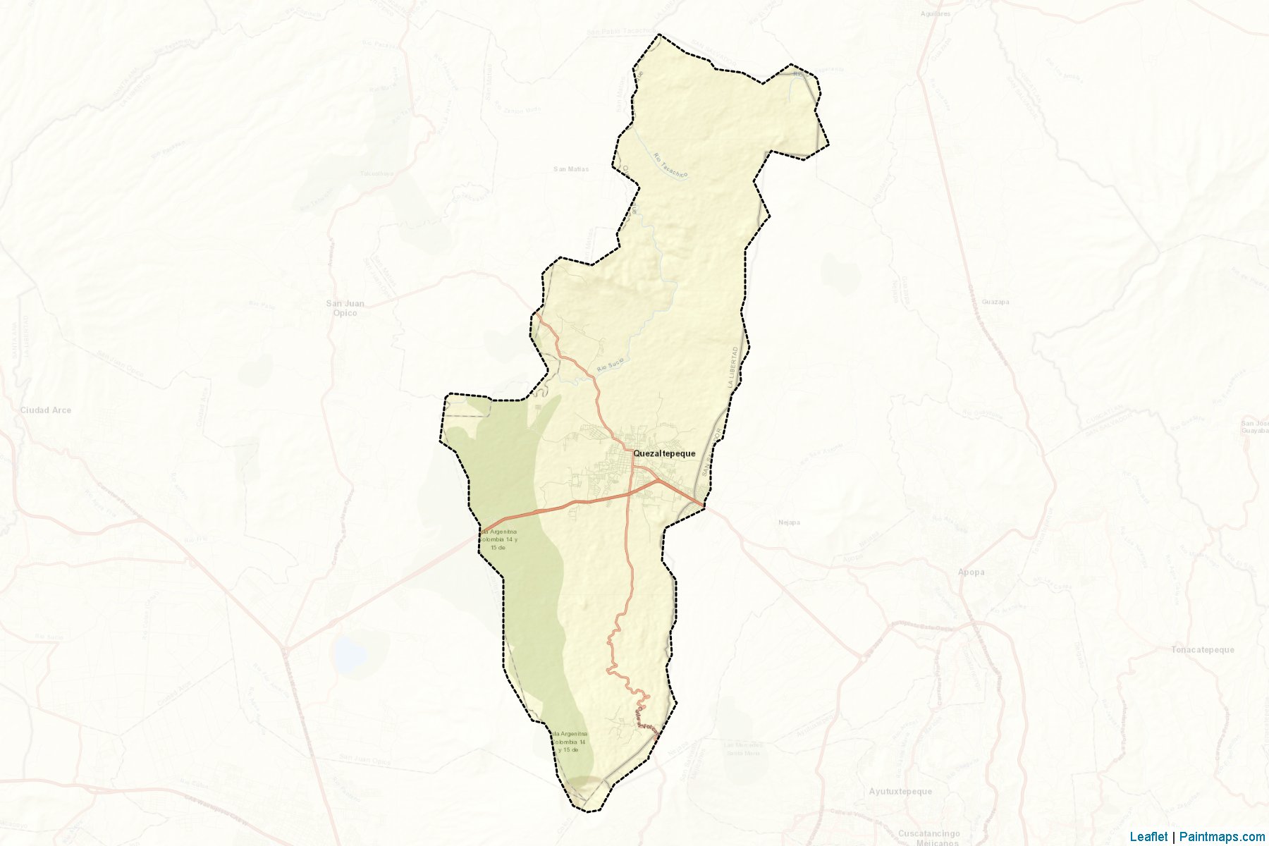 Quezaltepeque (La Libertad Departmanı) Haritası Örnekleri-2