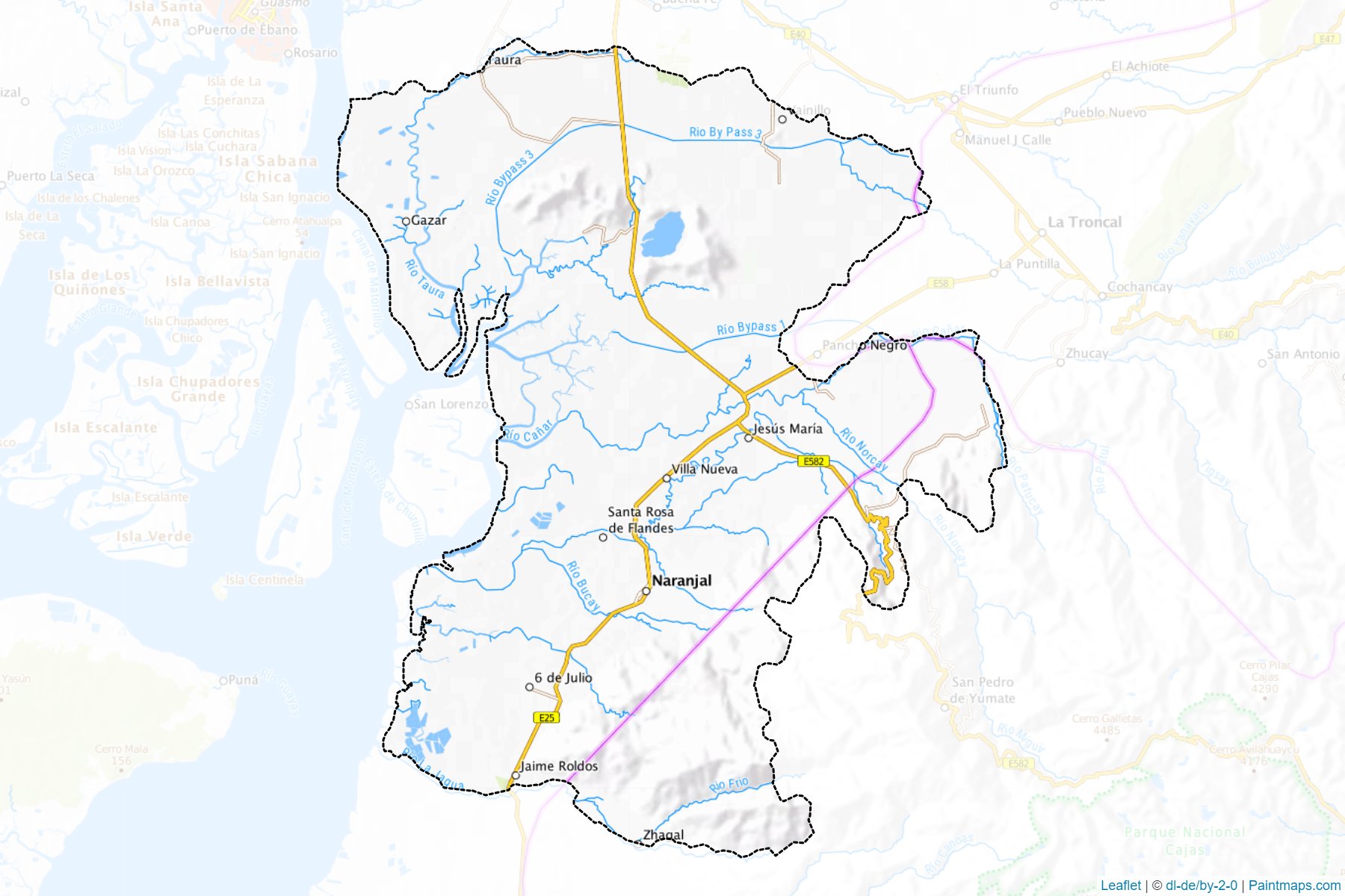 Muestras de recorte de mapas Naranjal (Guayas)-1